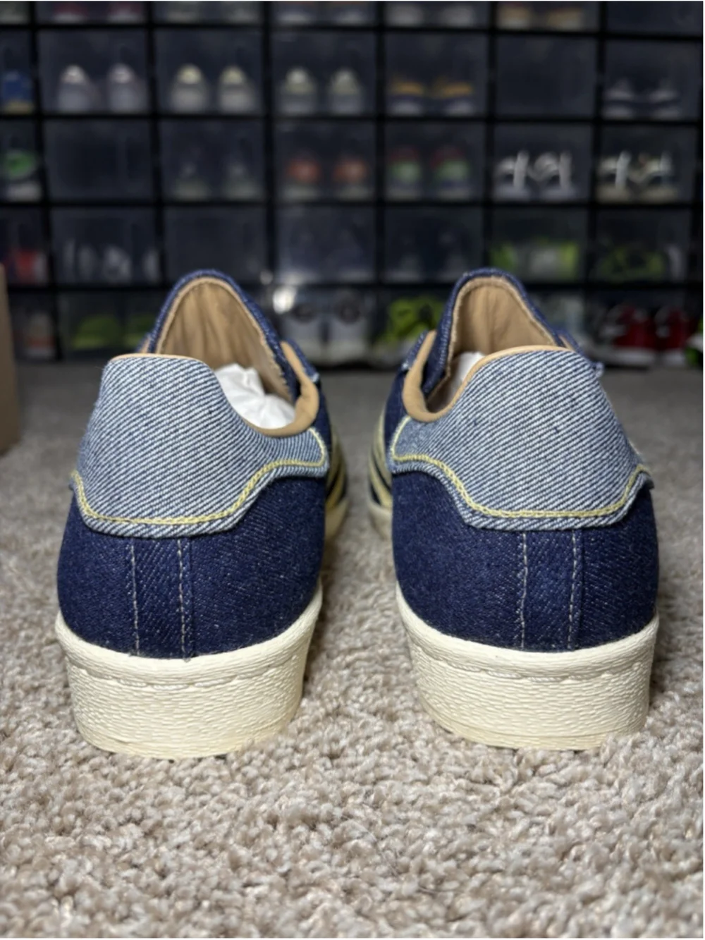 Adidas Originals Superstar 82 Men's Size 9 Denim Cream White Shoes JH5577 NEW